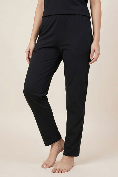 Zivame Peanuts Knit Cotton Loungewear Set - Black Beauty — image 4